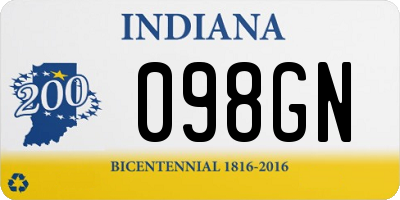 IN license plate 098GN