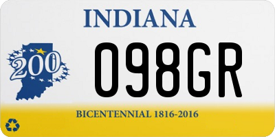 IN license plate 098GR