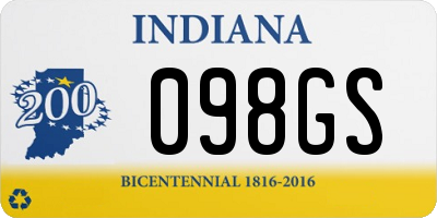 IN license plate 098GS