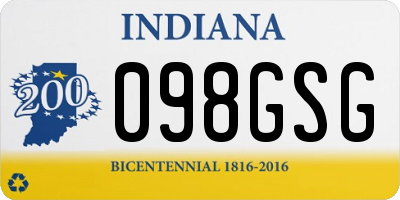 IN license plate 098GSG