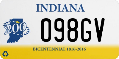 IN license plate 098GV