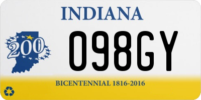 IN license plate 098GY