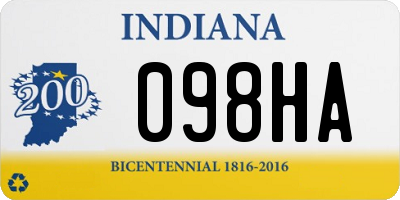 IN license plate 098HA