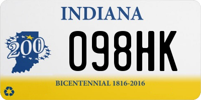 IN license plate 098HK