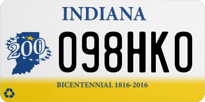 IN license plate 098HKO