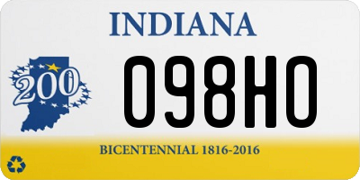 IN license plate 098HO