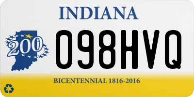 IN license plate 098HVQ