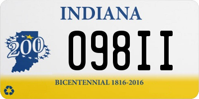 IN license plate 098II