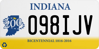 IN license plate 098IJV