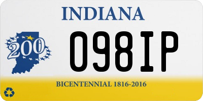 IN license plate 098IP