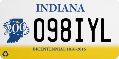 IN license plate 098IYL