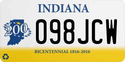 IN license plate 098JCW