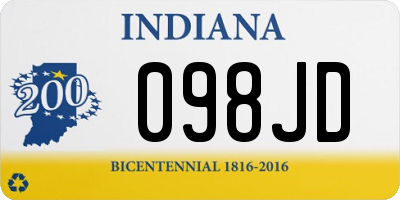 IN license plate 098JD
