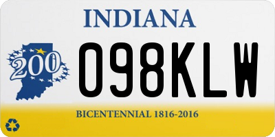 IN license plate 098KLW