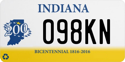 IN license plate 098KN