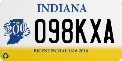 IN license plate 098KXA