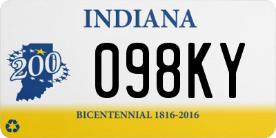 IN license plate 098KY