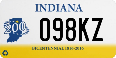 IN license plate 098KZ