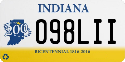 IN license plate 098LII