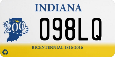 IN license plate 098LQ