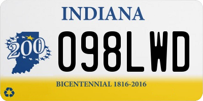 IN license plate 098LWD