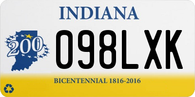 IN license plate 098LXK