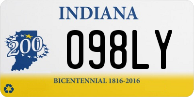 IN license plate 098LY