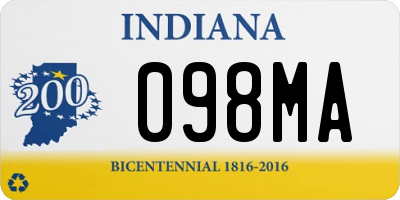 IN license plate 098MA