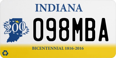 IN license plate 098MBA