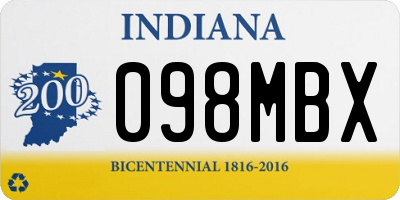 IN license plate 098MBX