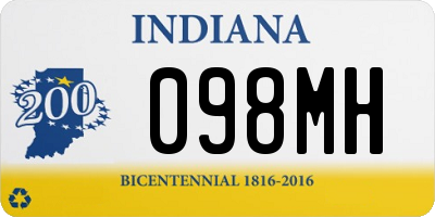 IN license plate 098MH