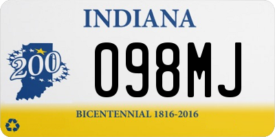 IN license plate 098MJ