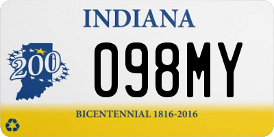 IN license plate 098MY