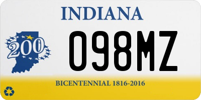 IN license plate 098MZ