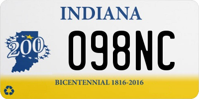 IN license plate 098NC