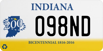 IN license plate 098ND