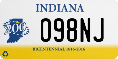 IN license plate 098NJ