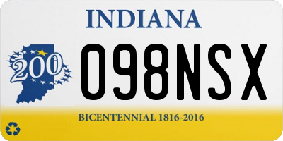 IN license plate 098NSX