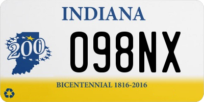 IN license plate 098NX