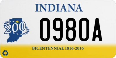 IN license plate 098OA