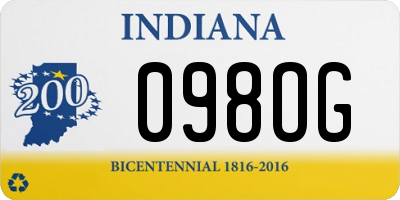 IN license plate 098OG