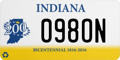 IN license plate 098ON