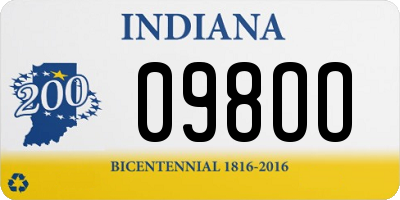 IN license plate 098OO