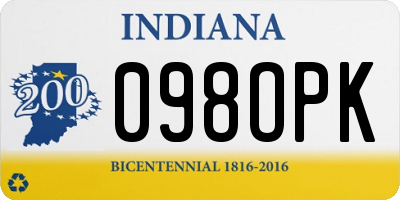 IN license plate 098OPK