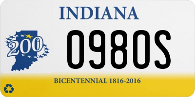 IN license plate 098OS