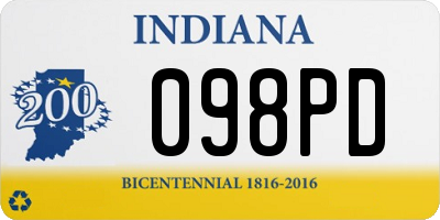 IN license plate 098PD