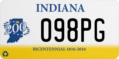 IN license plate 098PG
