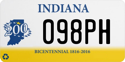 IN license plate 098PH