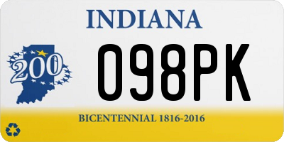 IN license plate 098PK