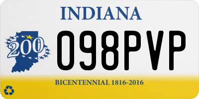 IN license plate 098PVP
